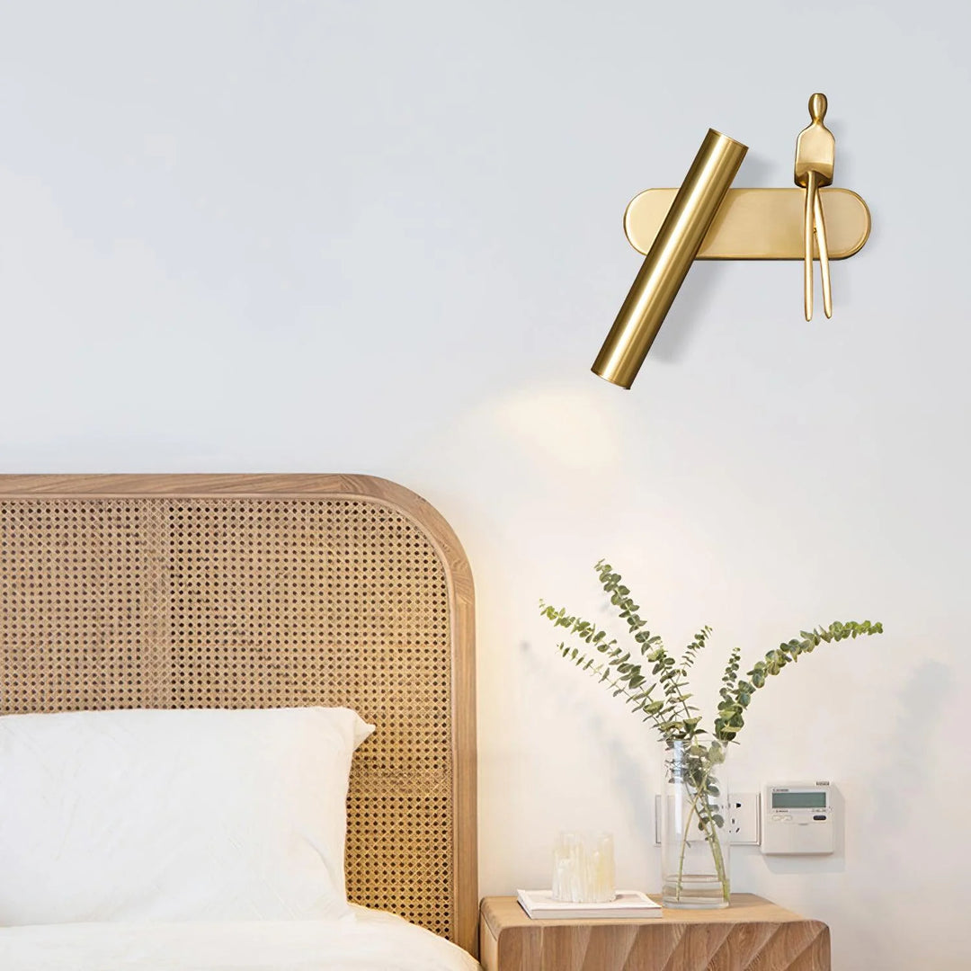 Copper Statuette Wall Lamp 4