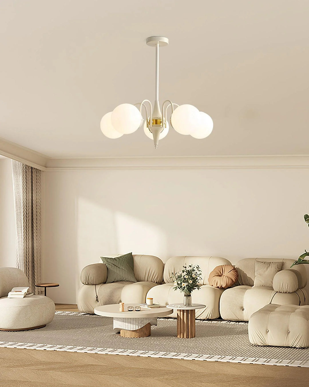 Cream Ball Chandelier 9