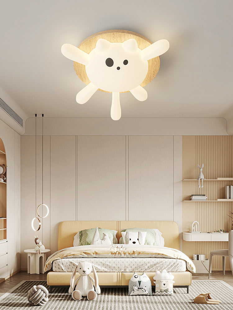 Cream Cat Ceiling Lamp