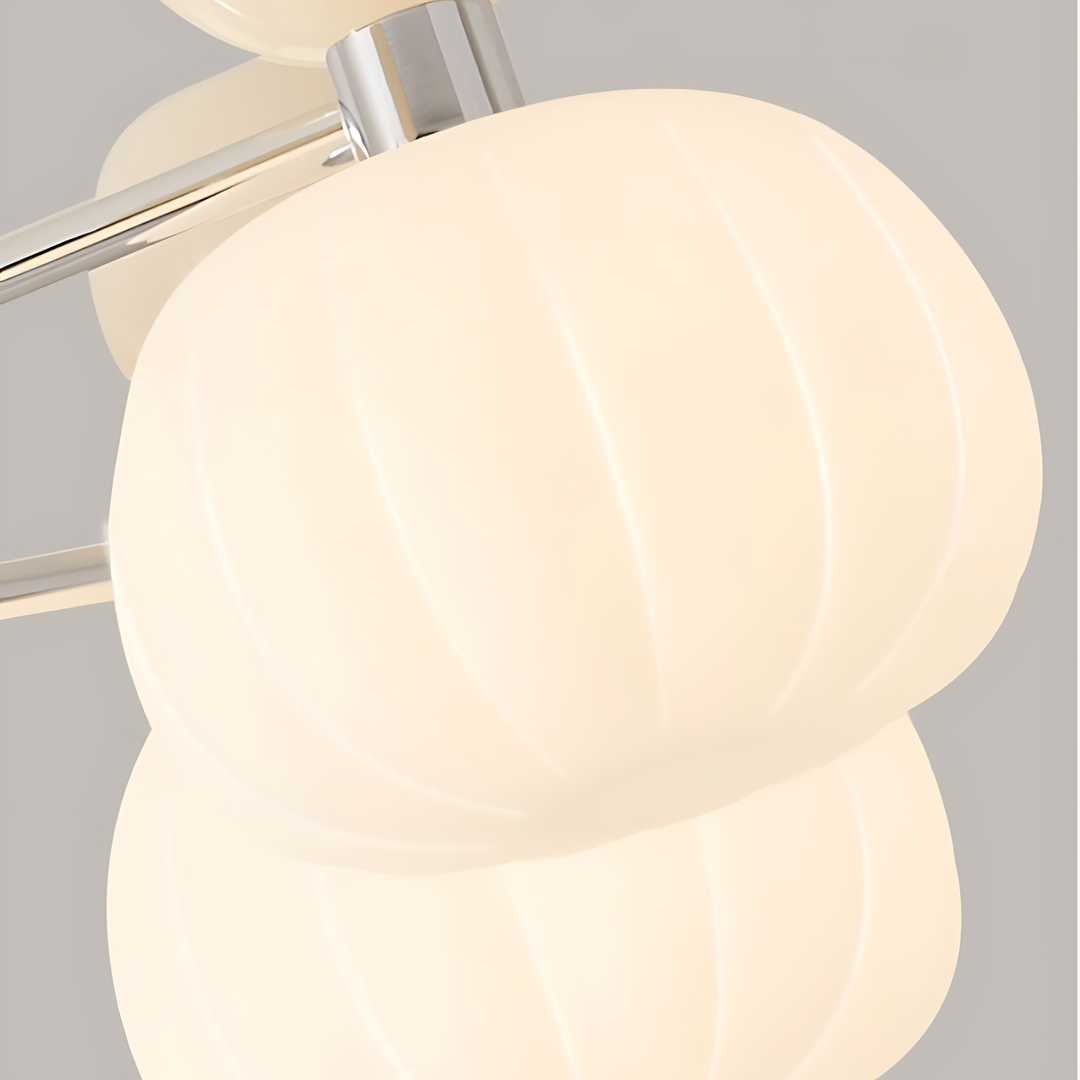 Cream Pumpkin Chandelier 16