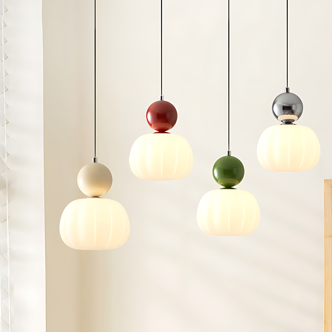 Cream Pumpkin Pendant Light 3