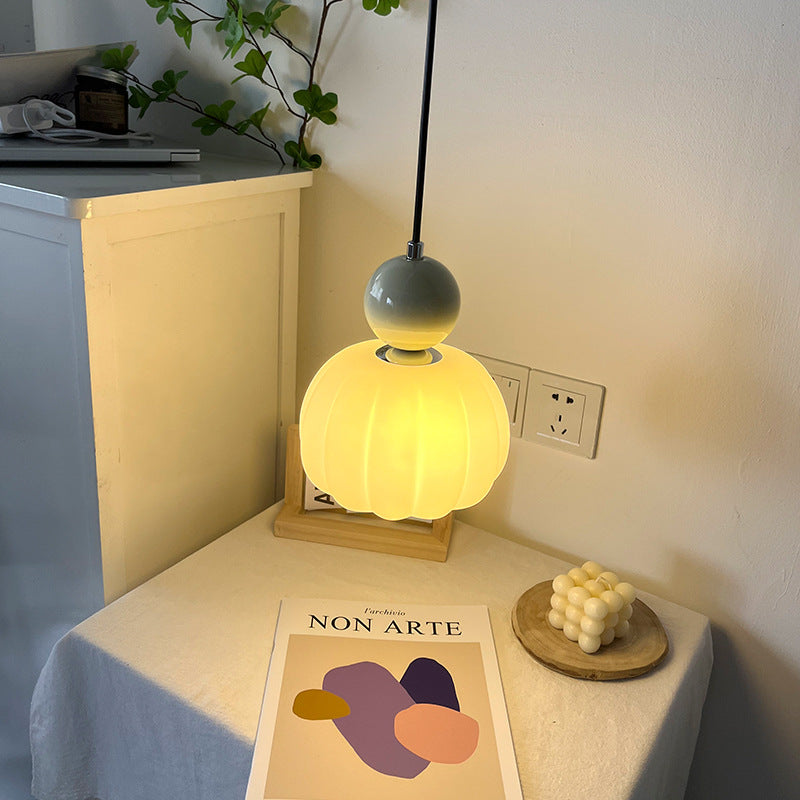 Cream Pumpkin Pendant Light 4