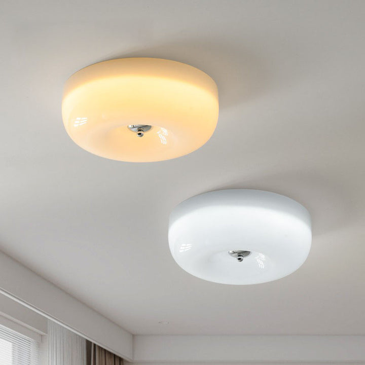 a warm light ceiling lamp and a cool light ceiling lamp