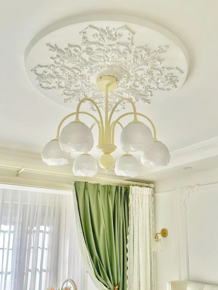 Creamy Glass Chandelier 18