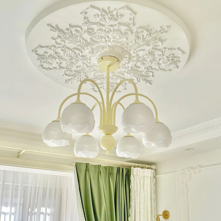 Creamy Glass Chandelier 6