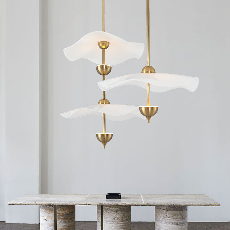 Creative Lotus Pendant Light above the dining table