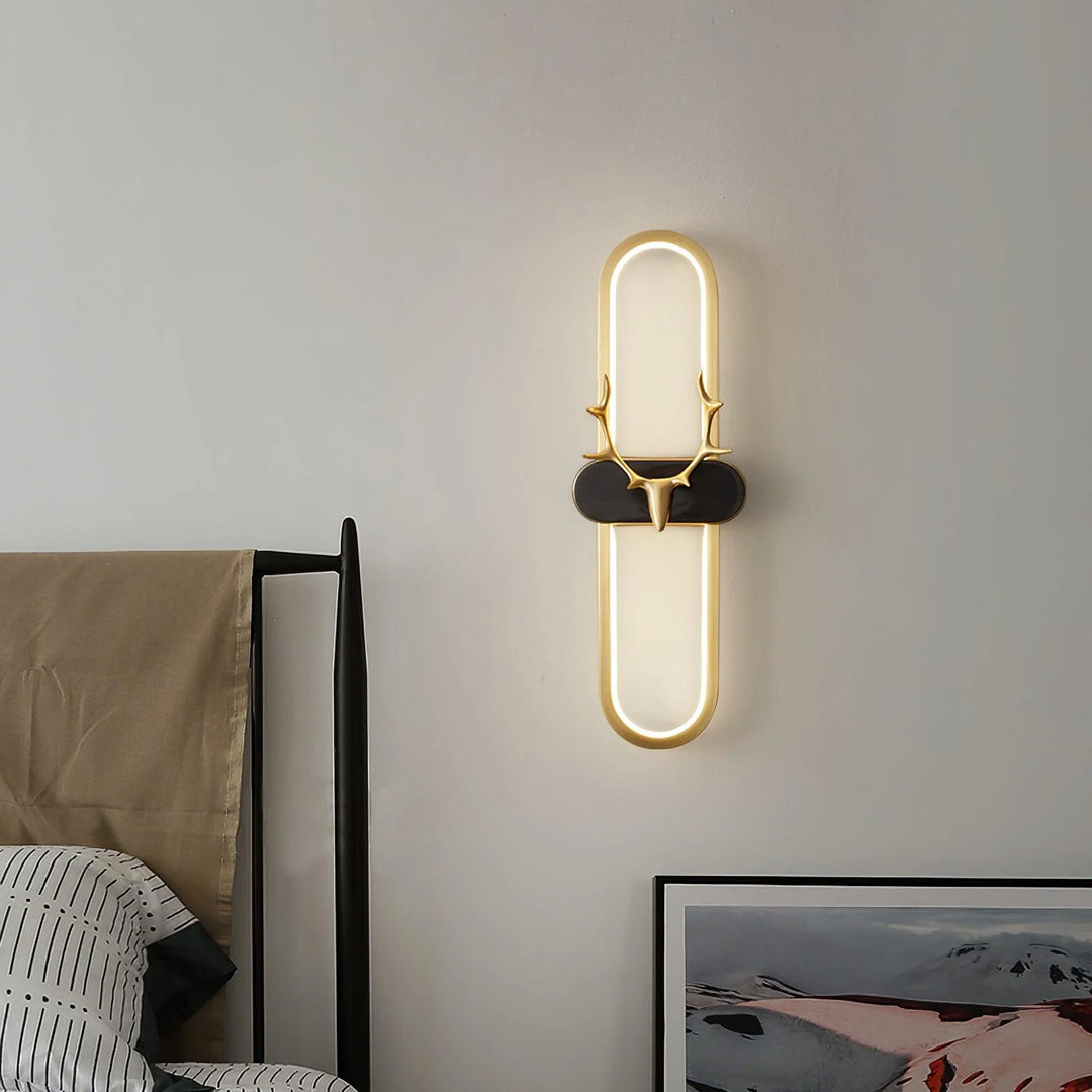 Creative Antler Wall Lamp in bedroom