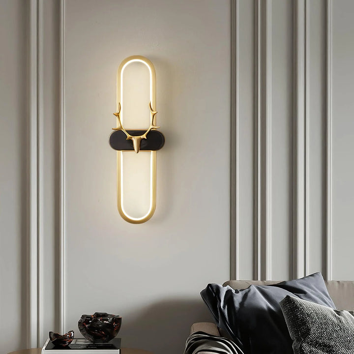 Creative Antler Wall Lamp in living room