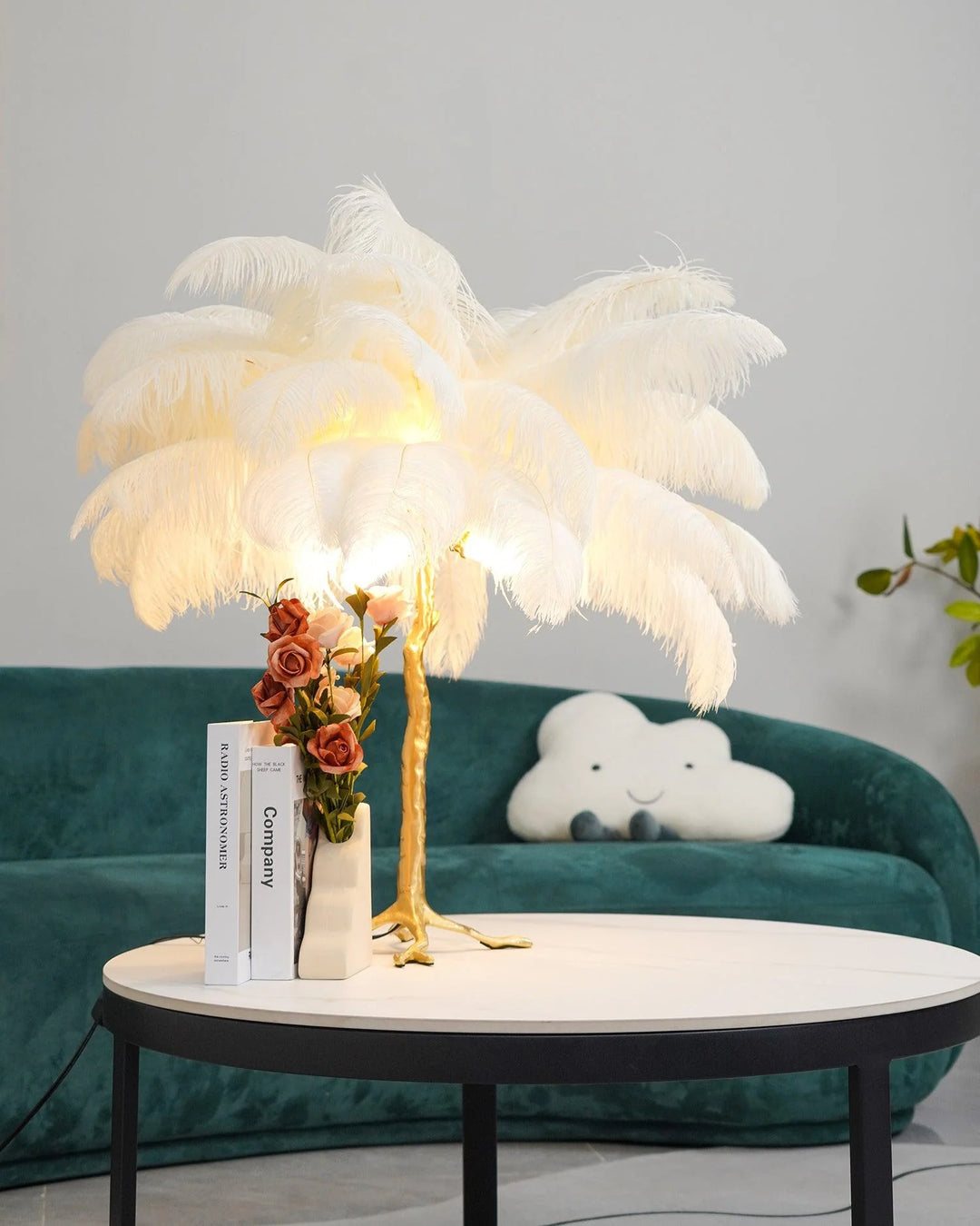 Creative Ostrich Feather Table Lamp-11