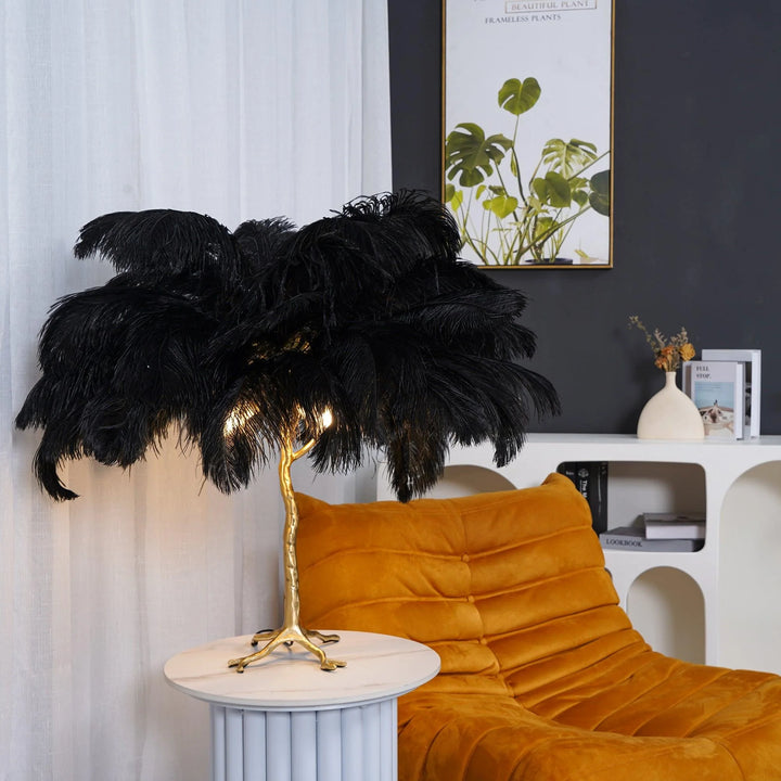 Creative Ostrich Feather Table Lamp-22