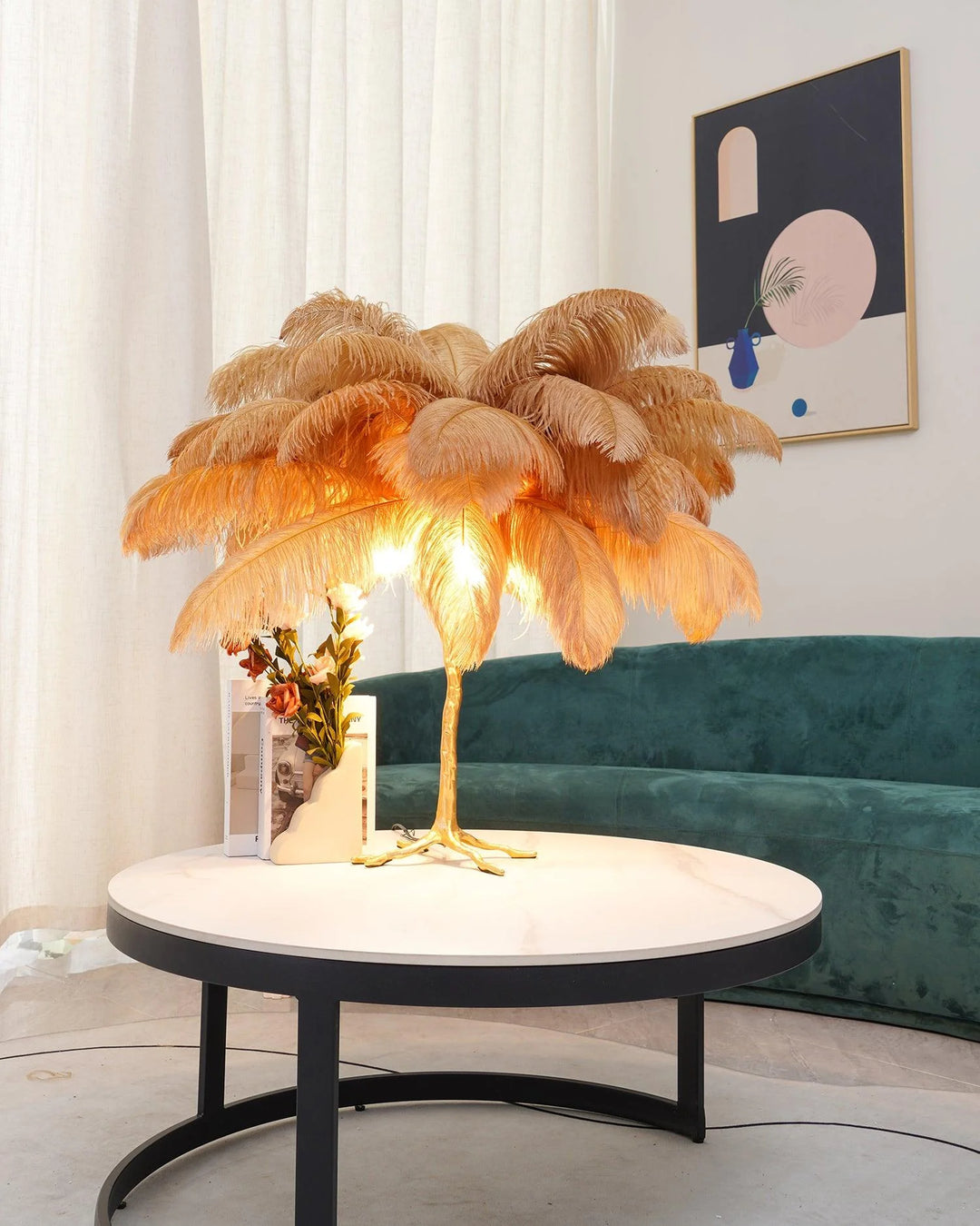Creative Ostrich Feather Table Lamp-29