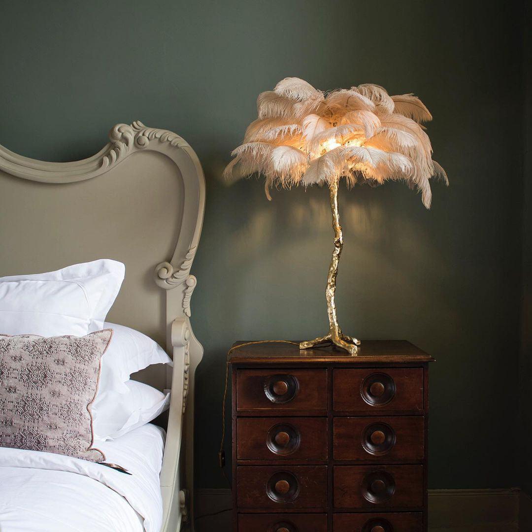 Creative Ostrich Feather Table Lamp-33