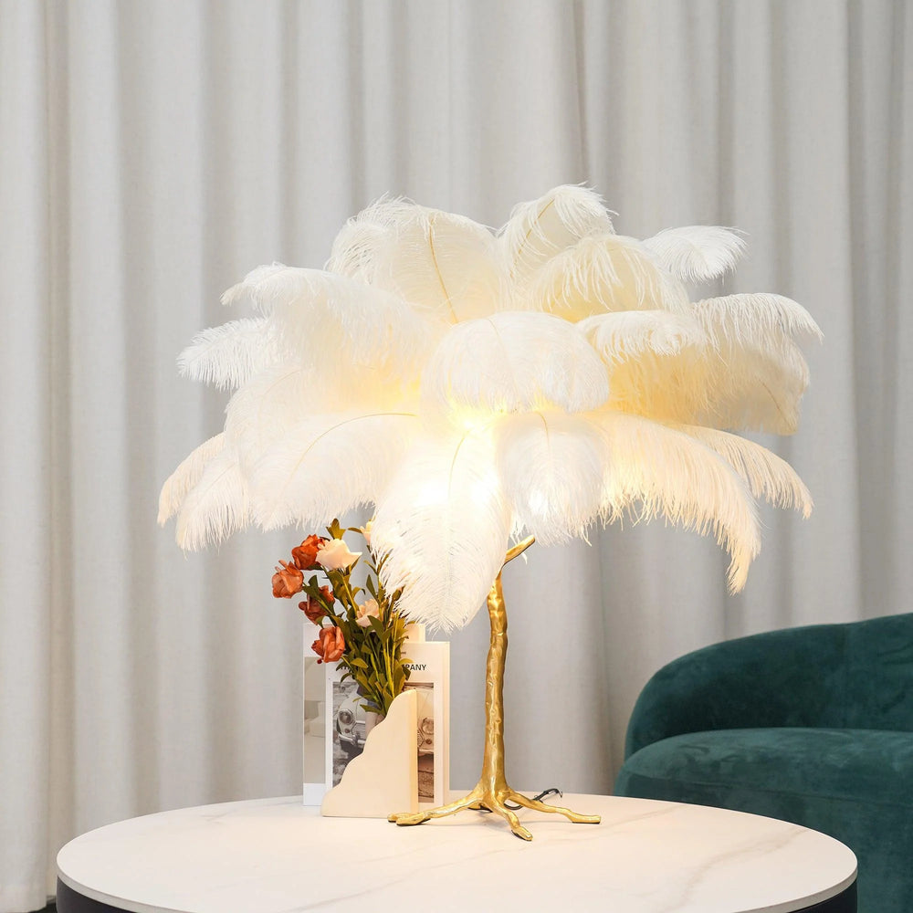 Creative Ostrich Feather Table Lamp-6