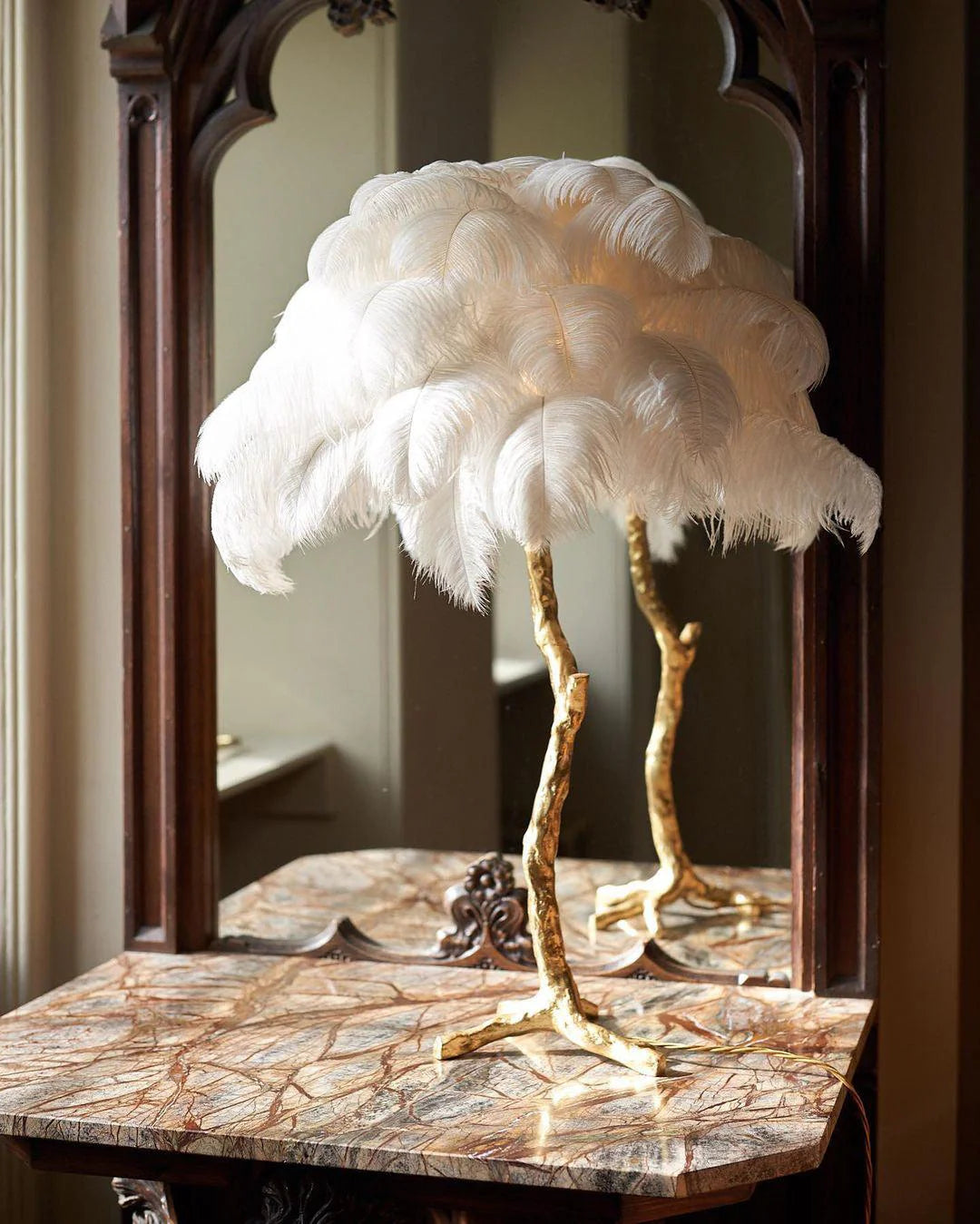 Creative Ostrich Feather Table Lamp-61