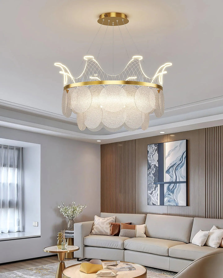 Crown Glass Chandelier 10