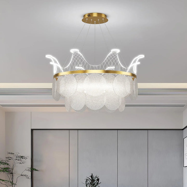 Crown Glass Chandelier 14