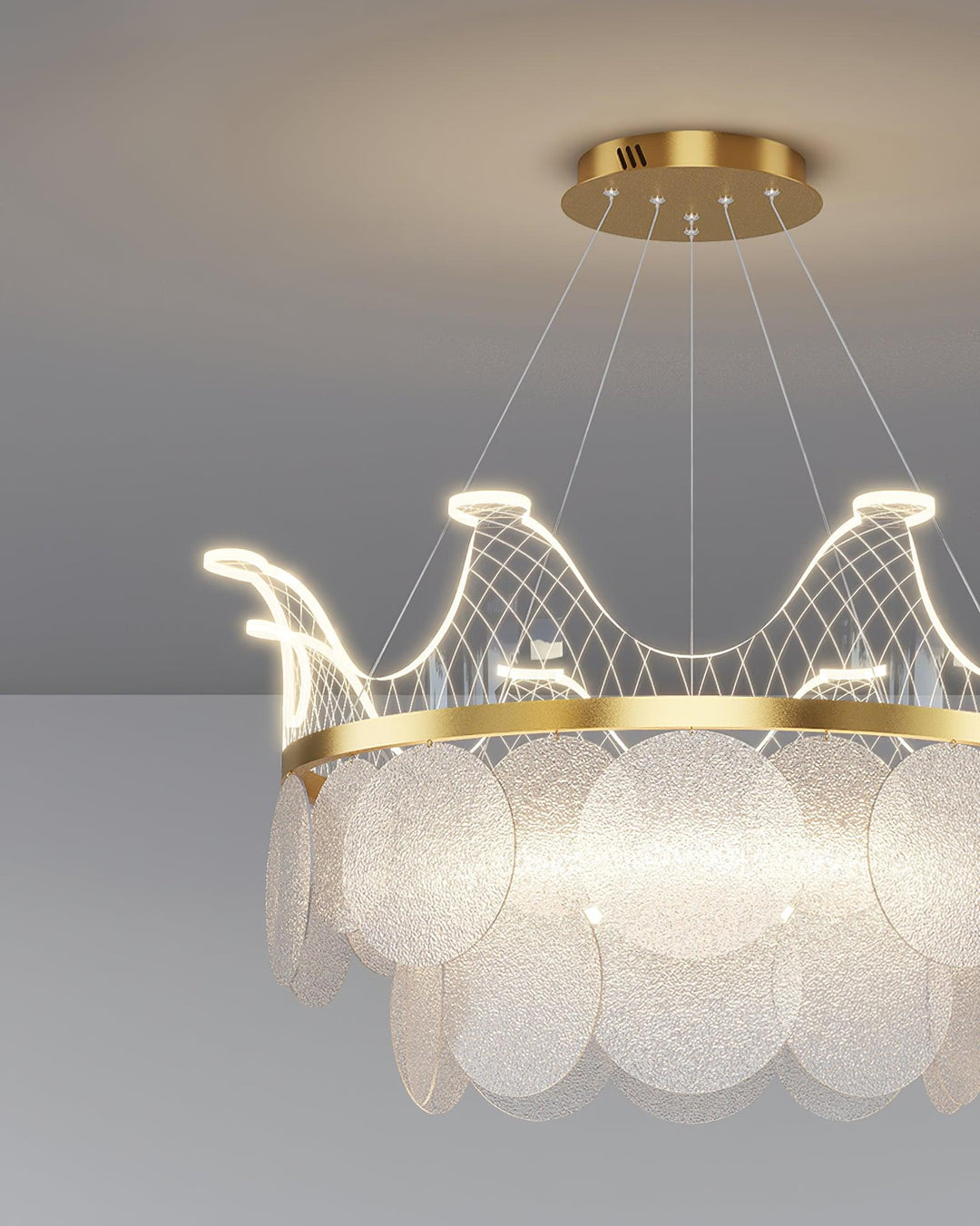 Crown Glass Chandelier 2