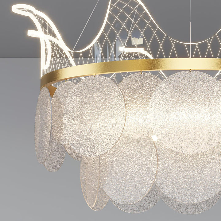 Crown Glass Chandelier 6