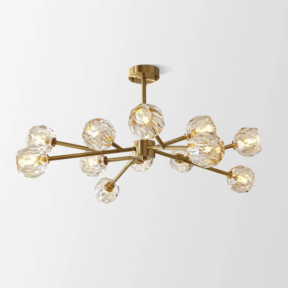 Crystal Ball Round Cluster Chandelier 18