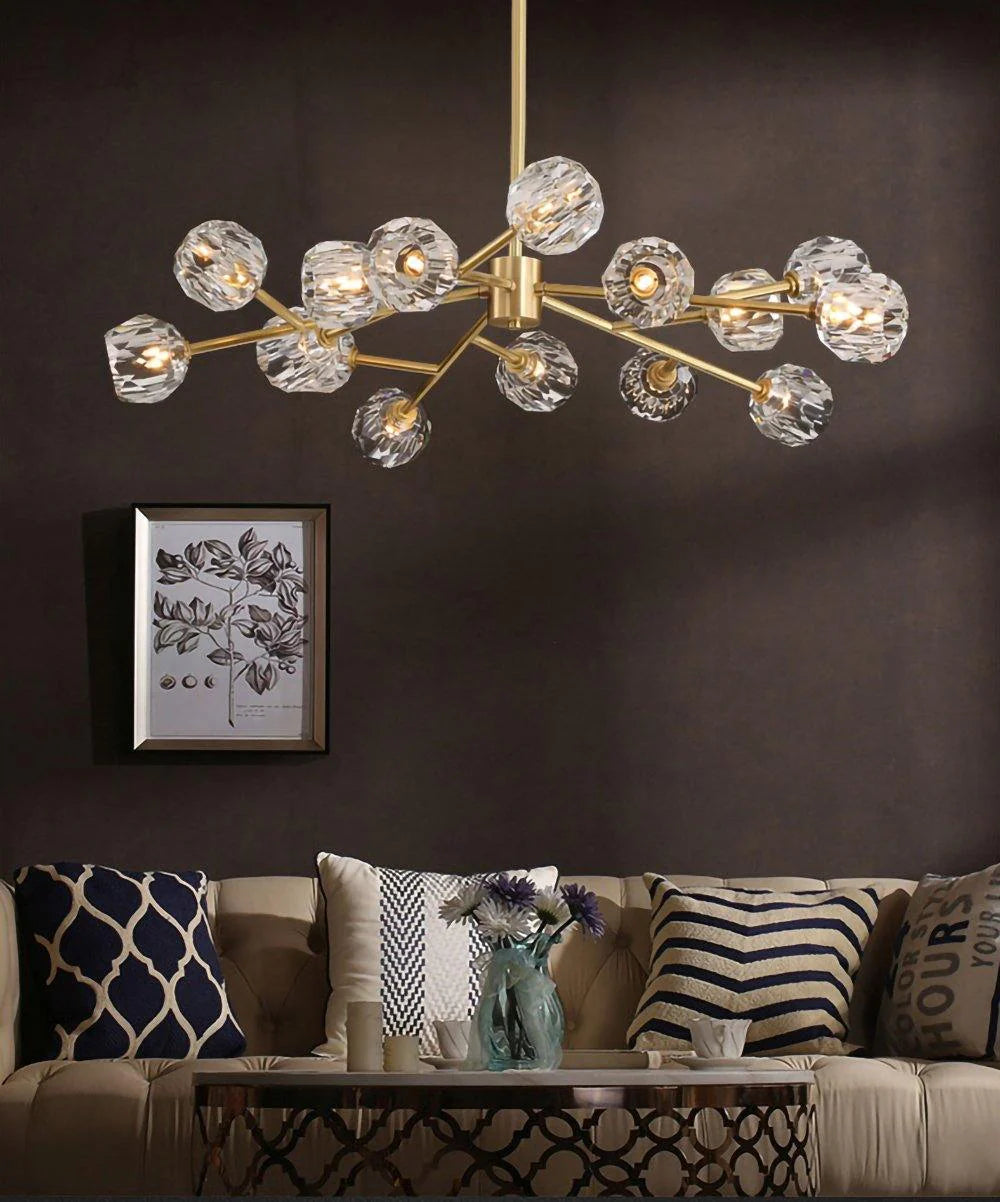 Crystal Ball Round Cluster Chandelier 6