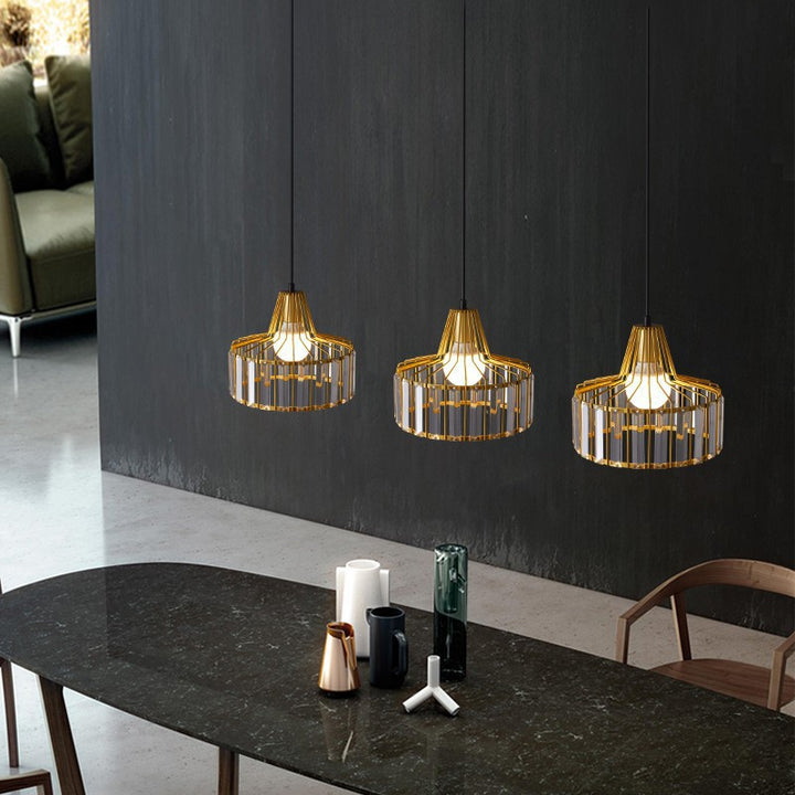 Crystal Drum Pendant Lamp