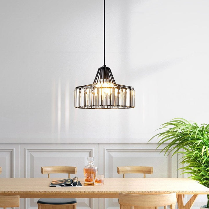 Crystal Drum Pendant Lamp