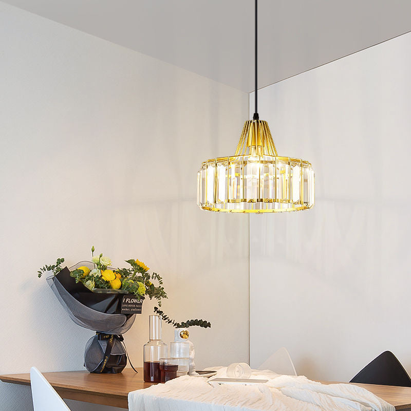 Kristallen trommel hanglamp