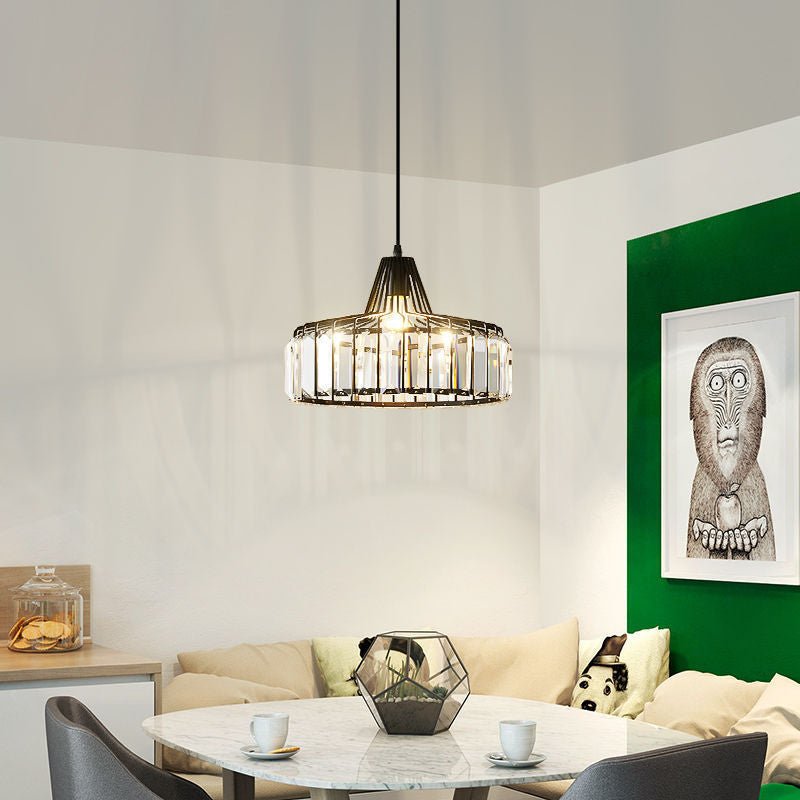 Crystal Drum Pendant Lamp