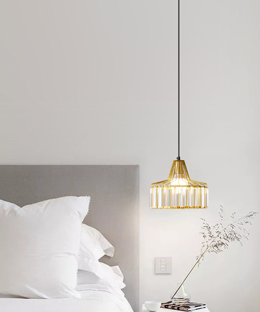 Kristallen trommel hanglamp