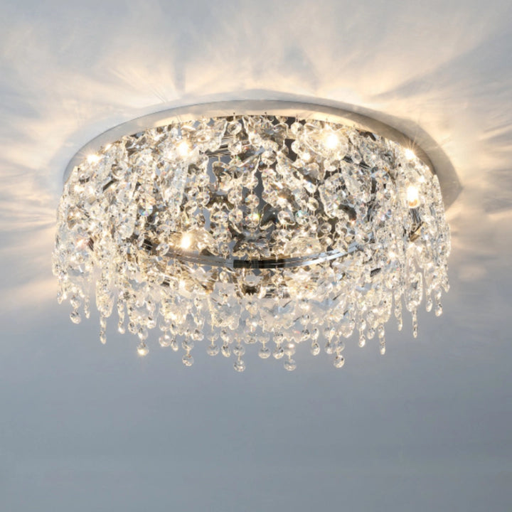 Crystal Flush Mount Ceiling Light 80cm