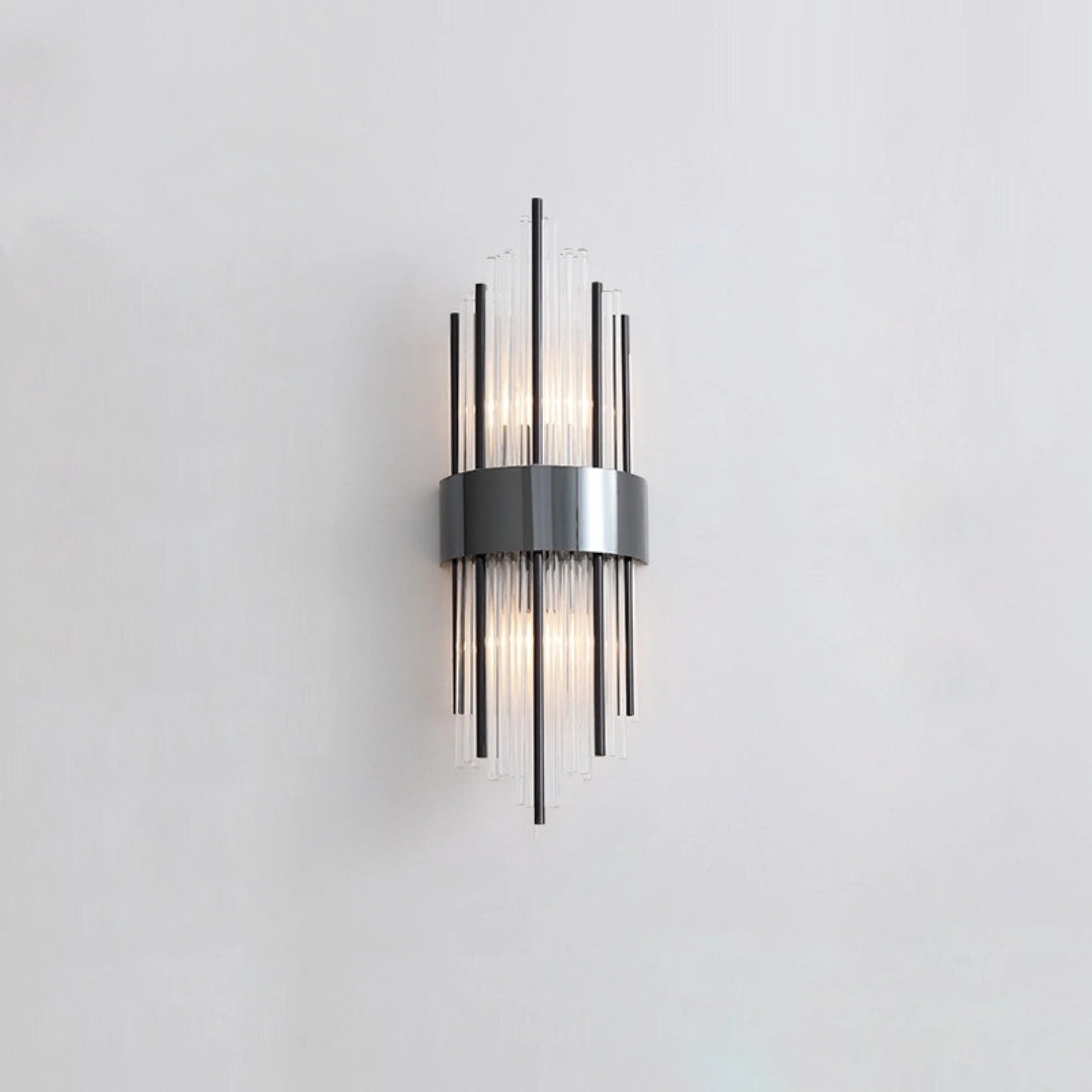 Crystal Wall Sconce Black L48CM