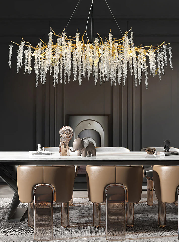 Crystal wicker chandelier 10