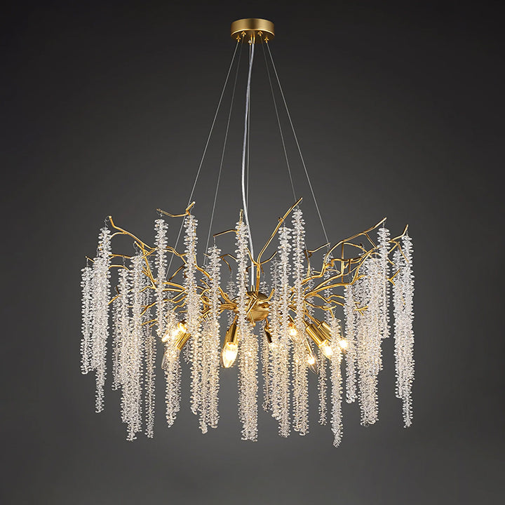 Crystal wicker chandelier 4