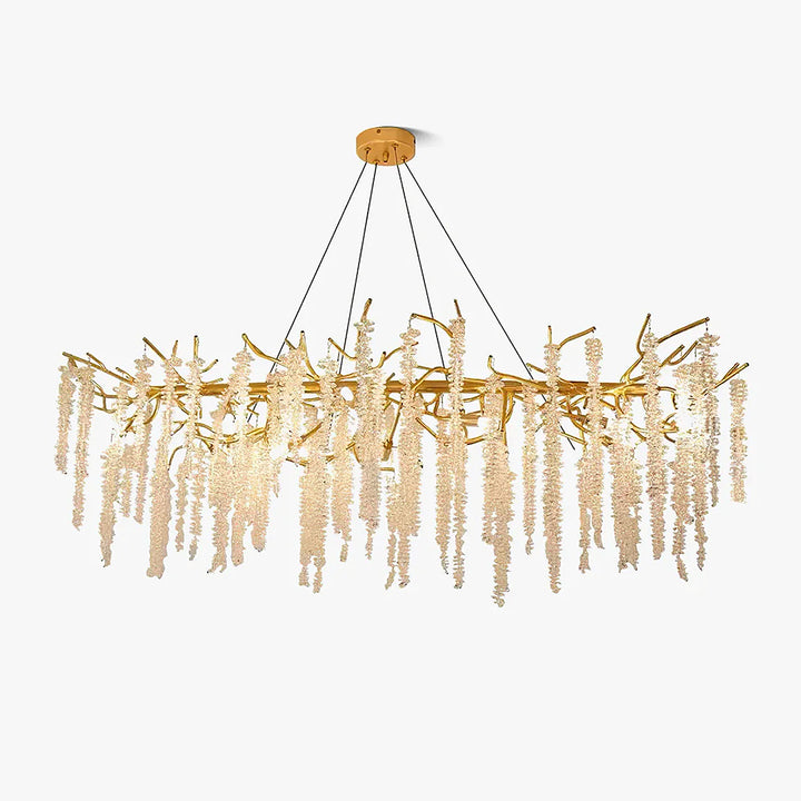 Crystal wicker chandelier 5