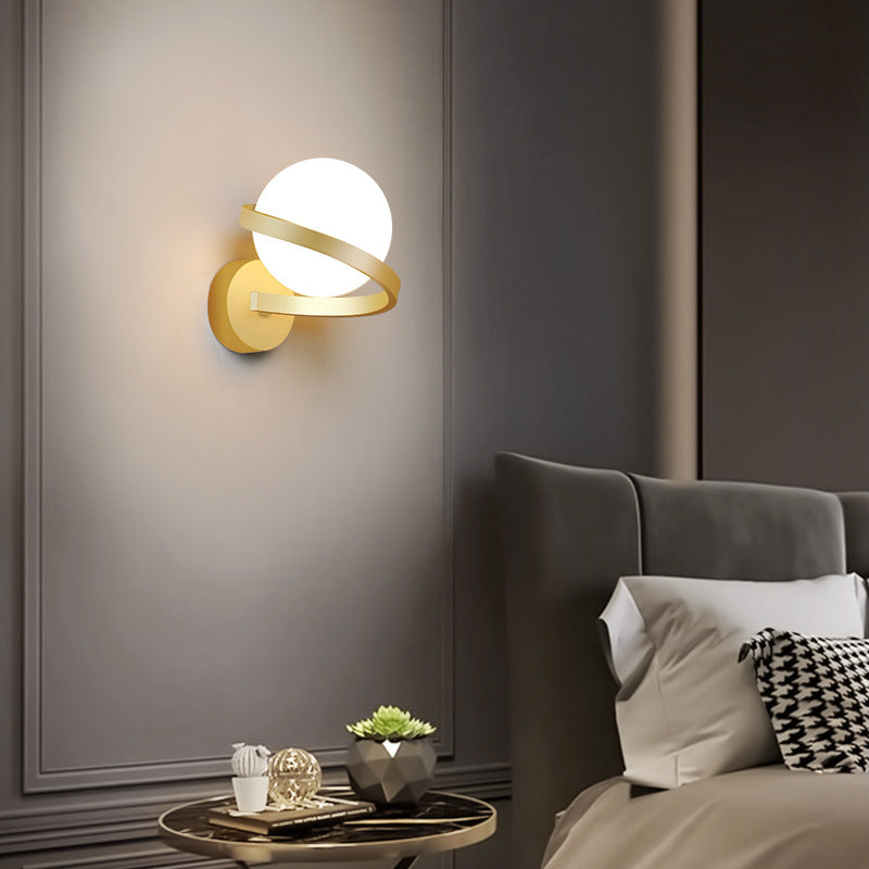 Curved Glass Wall Sconce D