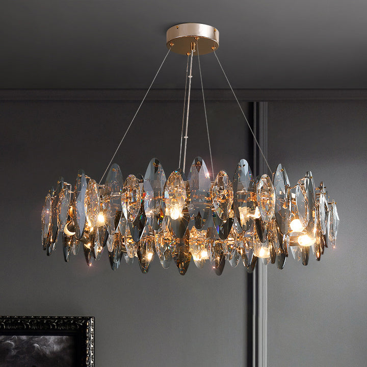 Decorate with Luxury Smoke Grey Crystal Chandelier