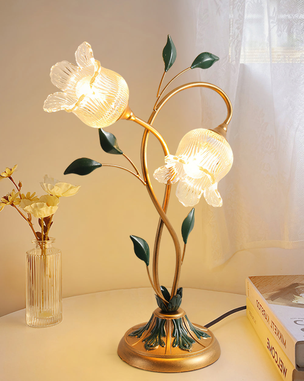 Lampe de table florale Dekor