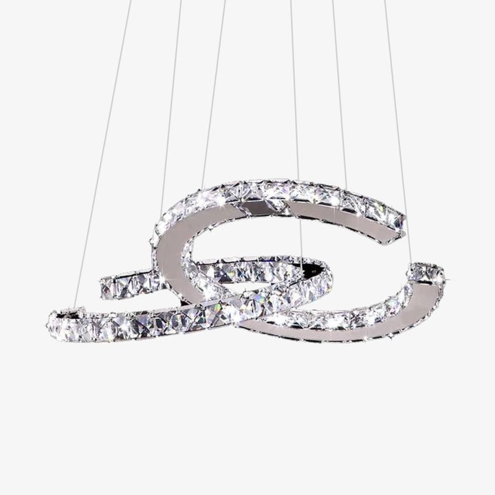 Double C Crystal Chandelier Open