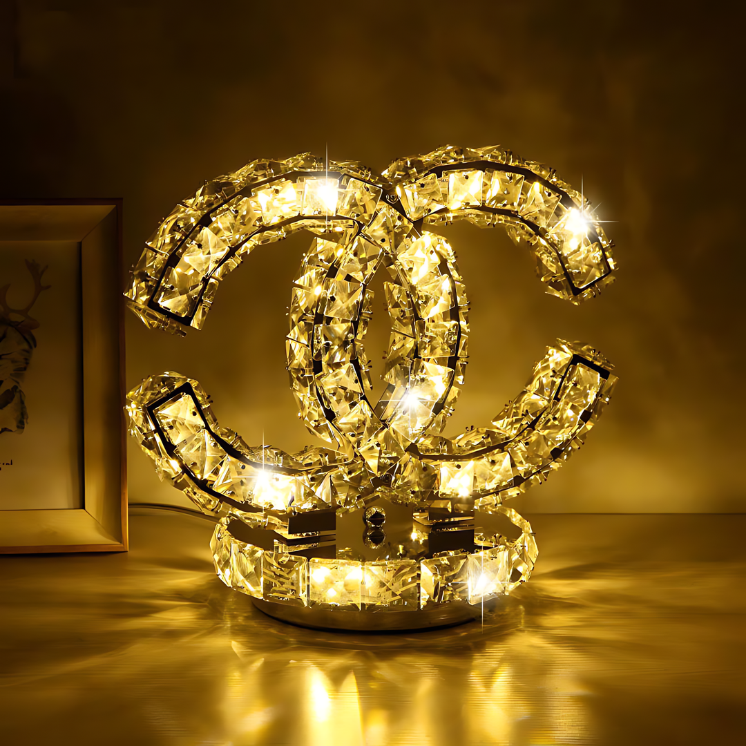 Double C Crystal Table Lamp