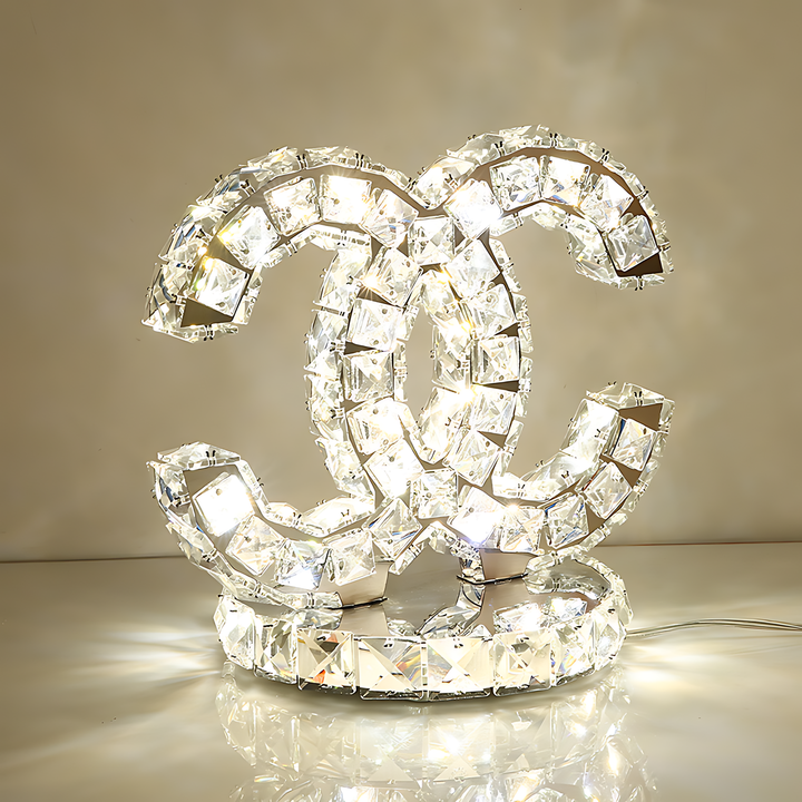 Double C Crystal Table Lamp