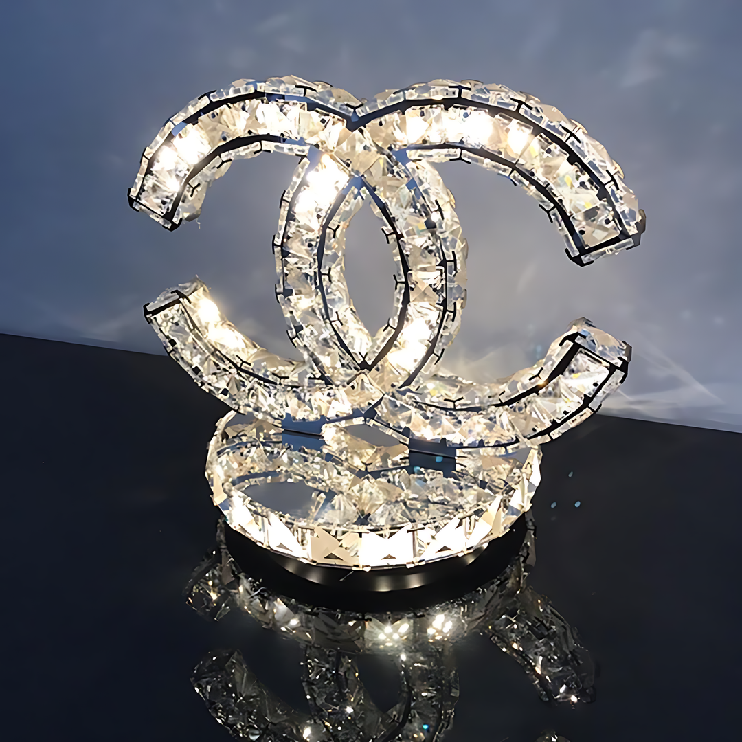 Double C Crystal Table Lamp