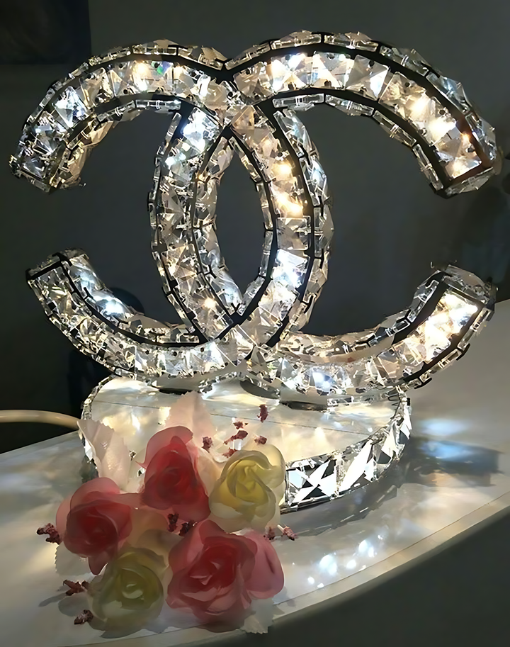 Double C Crystal Table Lamp