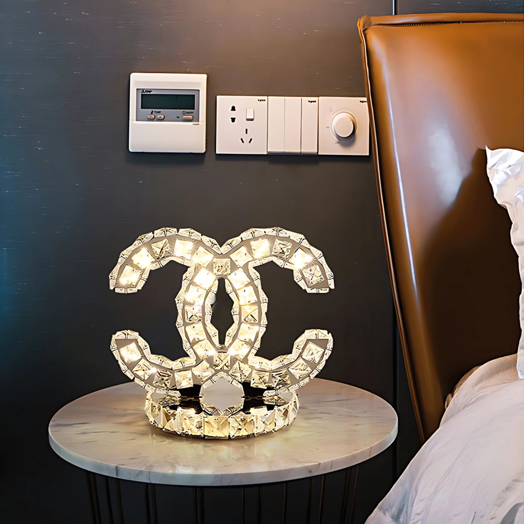 Double C Crystal Table Lamp