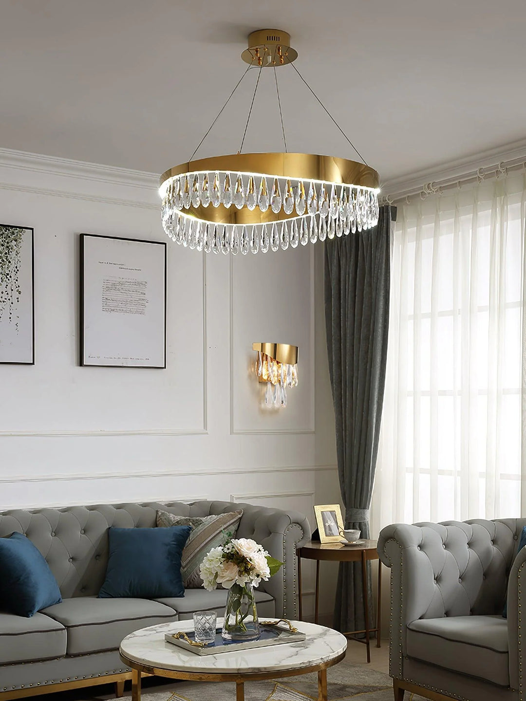 Elegant Crystal Cascade Chandelier 5