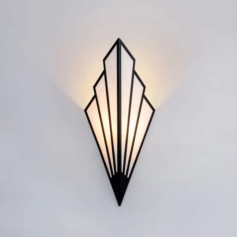 Fan Shape Wall Lamp Black