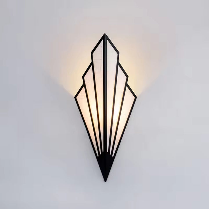 Fan Shape Wall Lamp Black