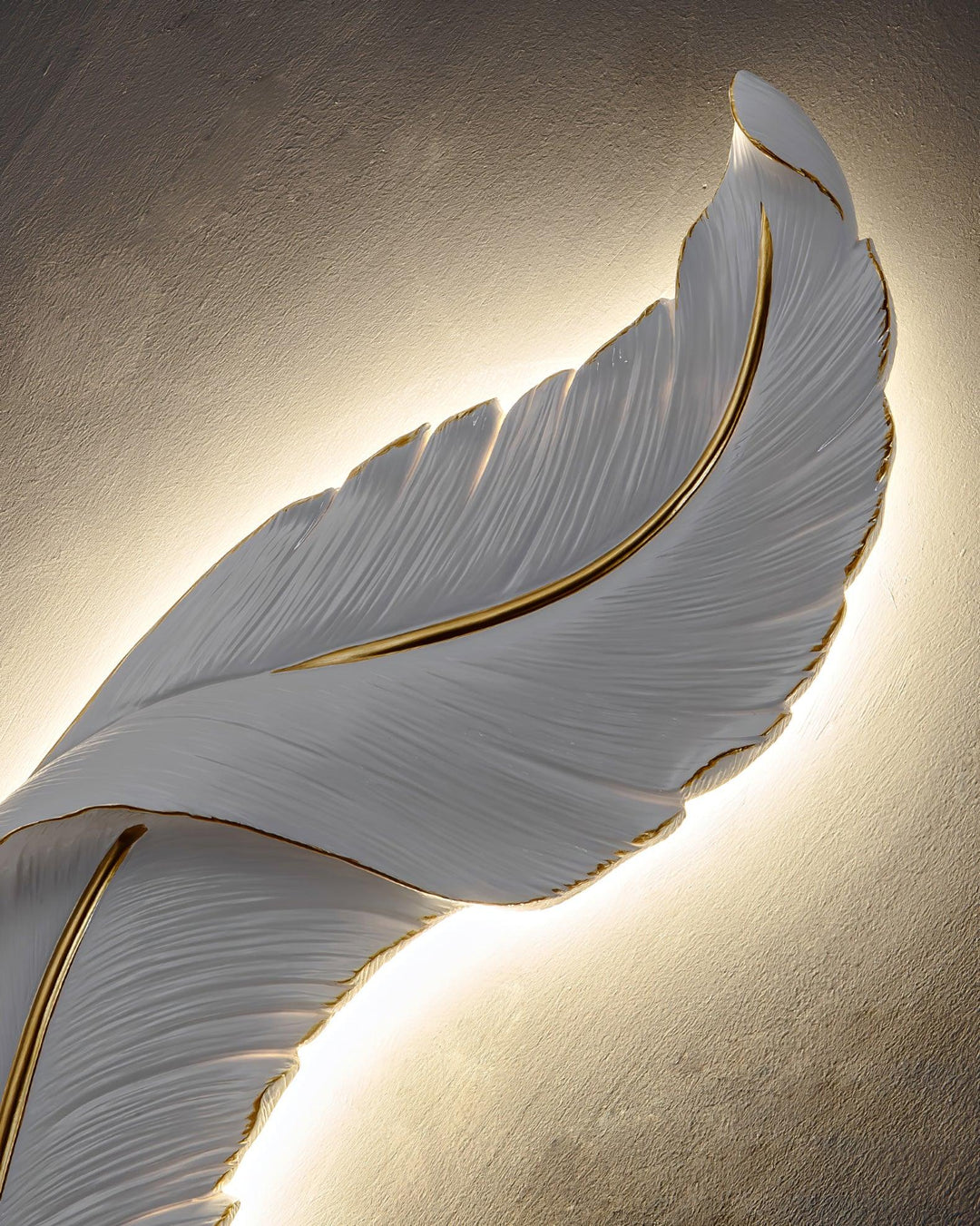 Feather wall light details