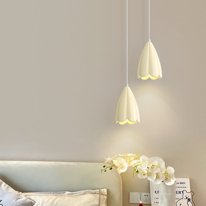 Flower Bud Pendant Light in bedside