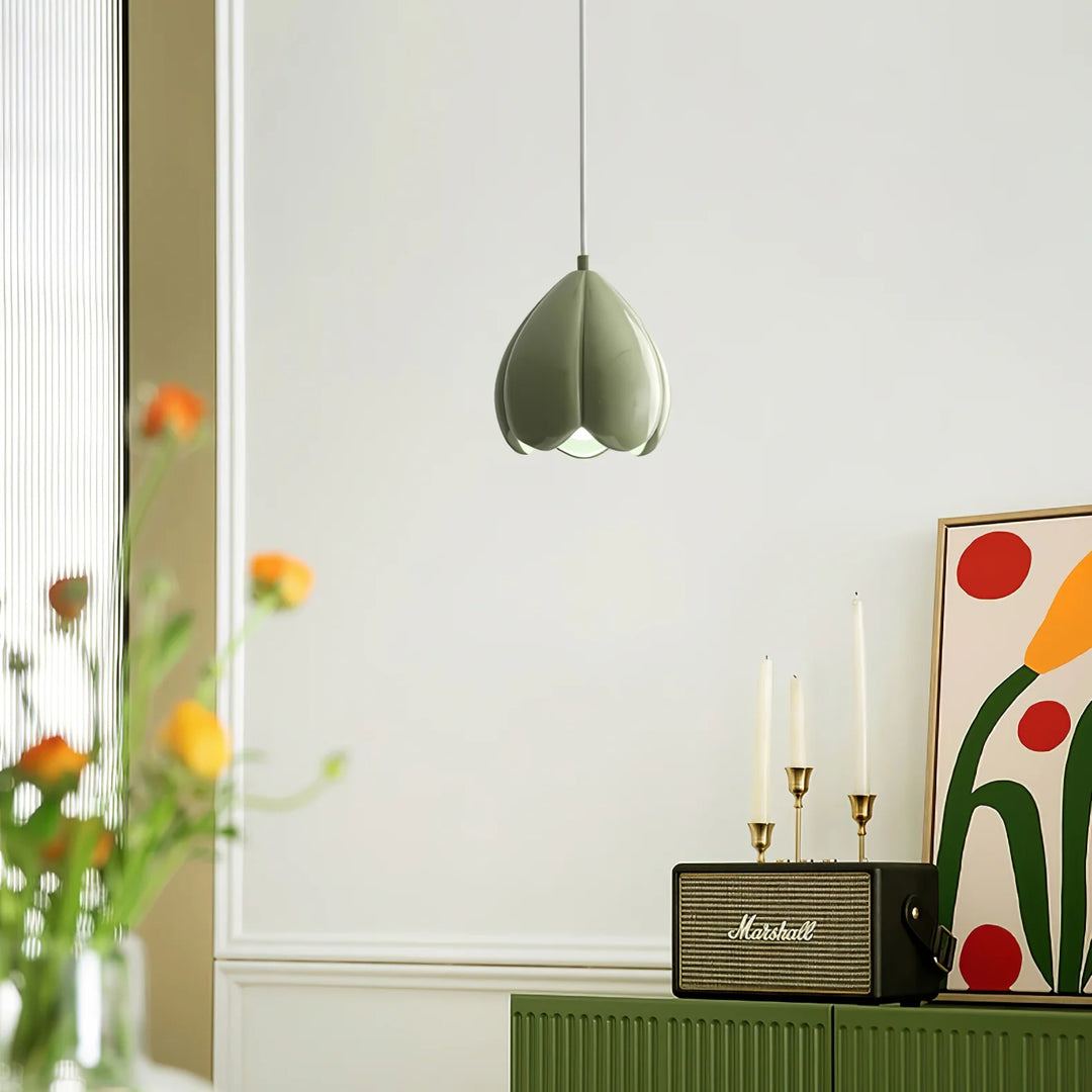 Flower Bud Pendant Light in living room