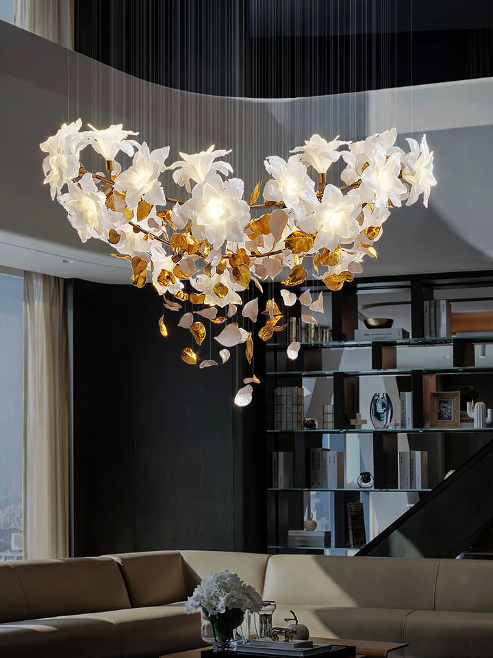 Fluttering Flowers Chandelier W 4